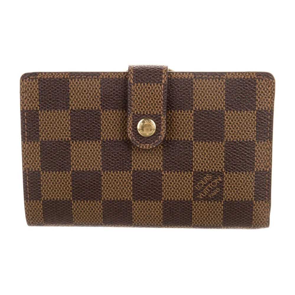 Louis Vuitton Damier Ebene French Kisslock Compact Wallet PLZ READ - Picture 2 of 10
